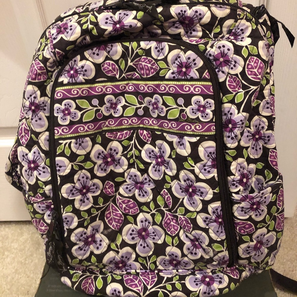 Vera Bradley Plum Petals Backpack USED